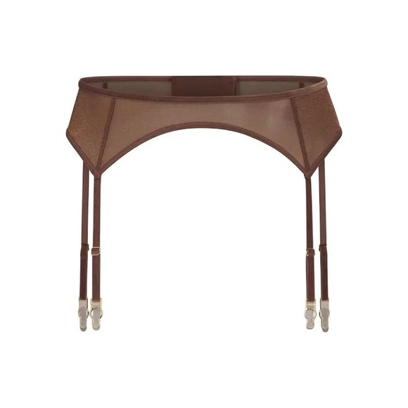 SKIMS Lingerie Glissenette Garter Belt Jasper Neutral Dark Brown NEW XS / XXS - Picture 4 of 4